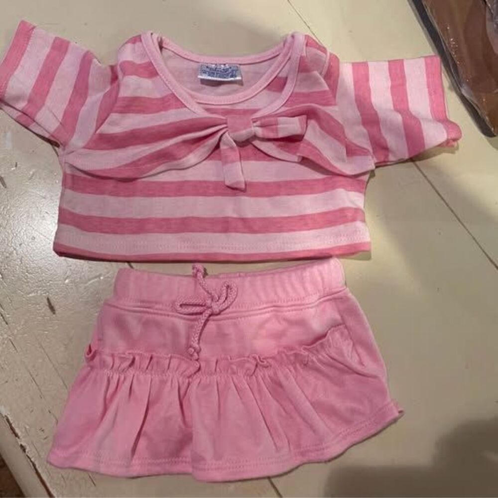 Build A Bear Pink Striped Top with Skort